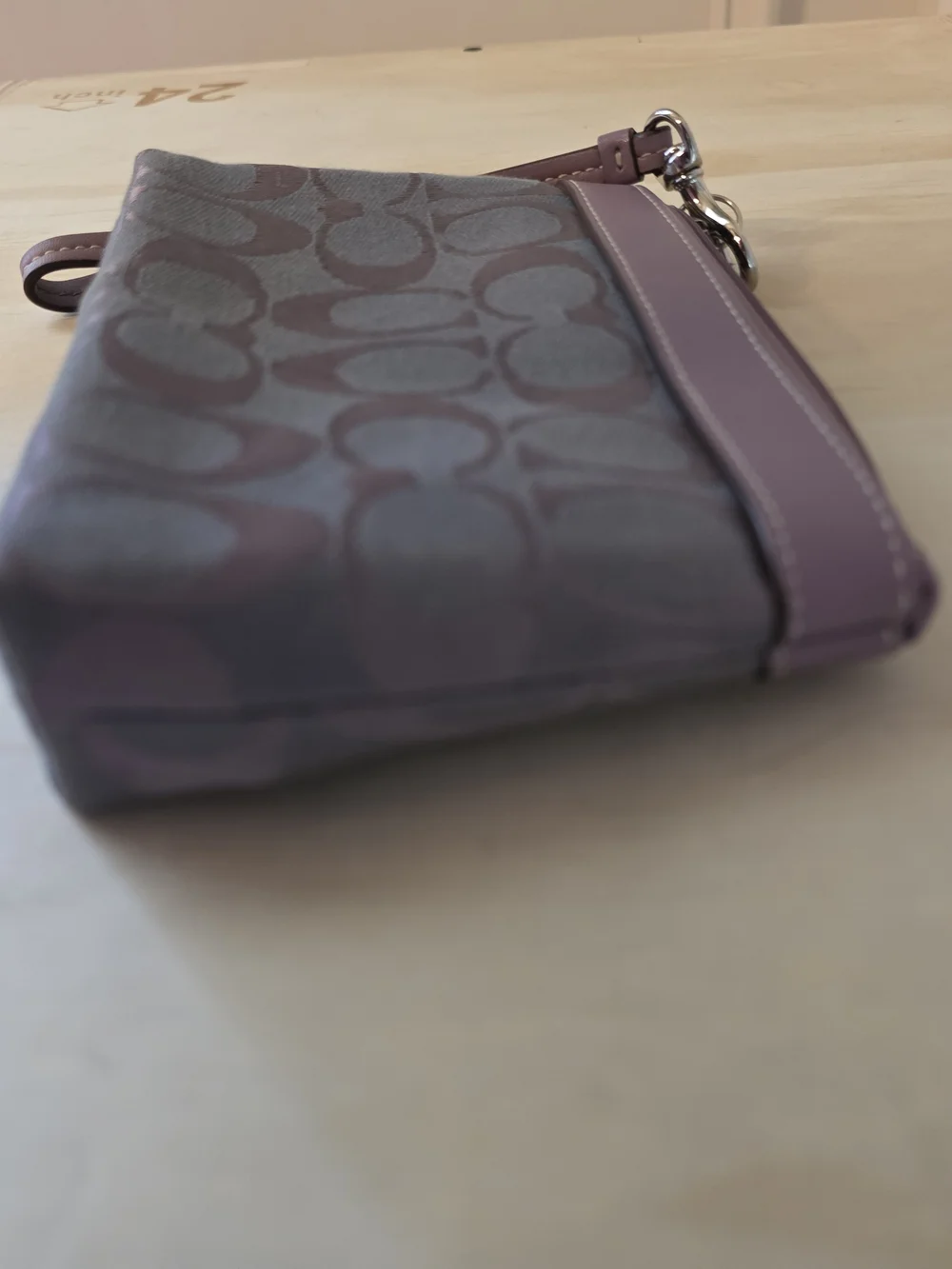 Coach Lilac Signature Wristlet